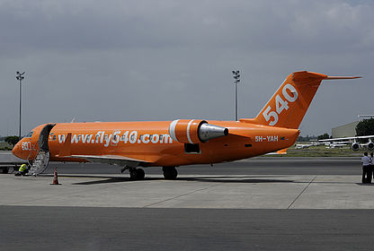 Fly540 Tanzania aircraft